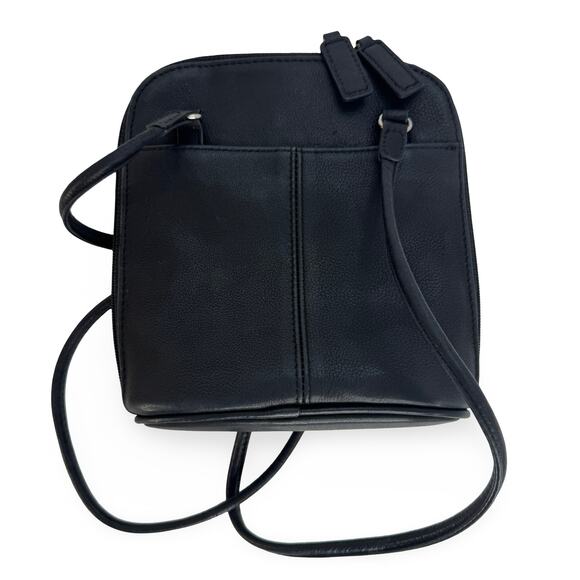 Fossil Black Leather Crossbody Purse – Small Zip Organizer Shoulder Bag - Picture 15 of 16